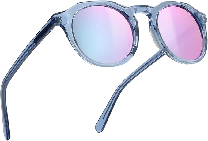 ZENOTTIC Vintage Round Polarized Sunglasses for Men Women UV400 Protection