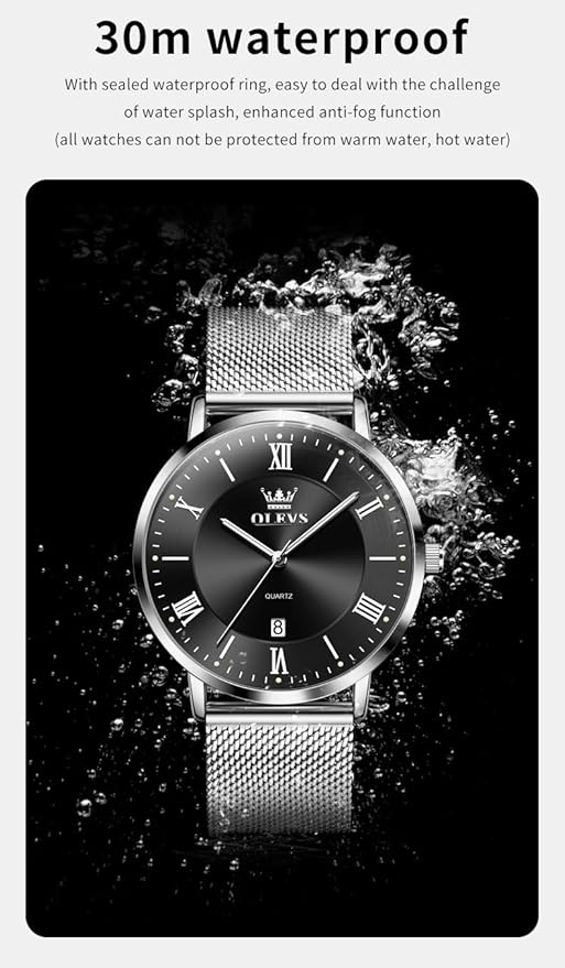 OLEVS Mens Gold Watches Analog Quartz Business Dress Watch Day Date Stainless Steel Classic Luxury Luminous Waterproof Casual Male Wrist Watches