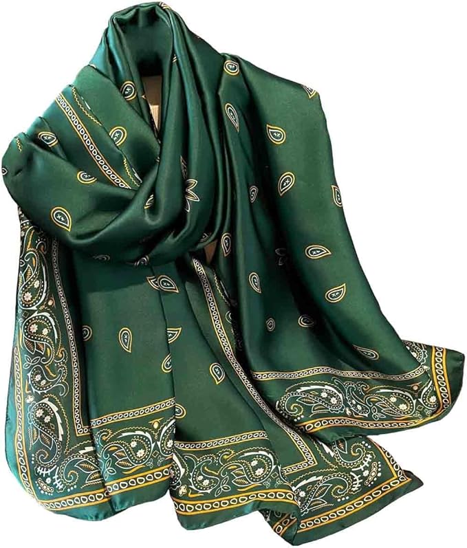 Pokeedioty Scarfs for Women Lightweight Head Scarf Fashion Scarves Elegant Floral Pattern Sunscreen Shawls and Wraps