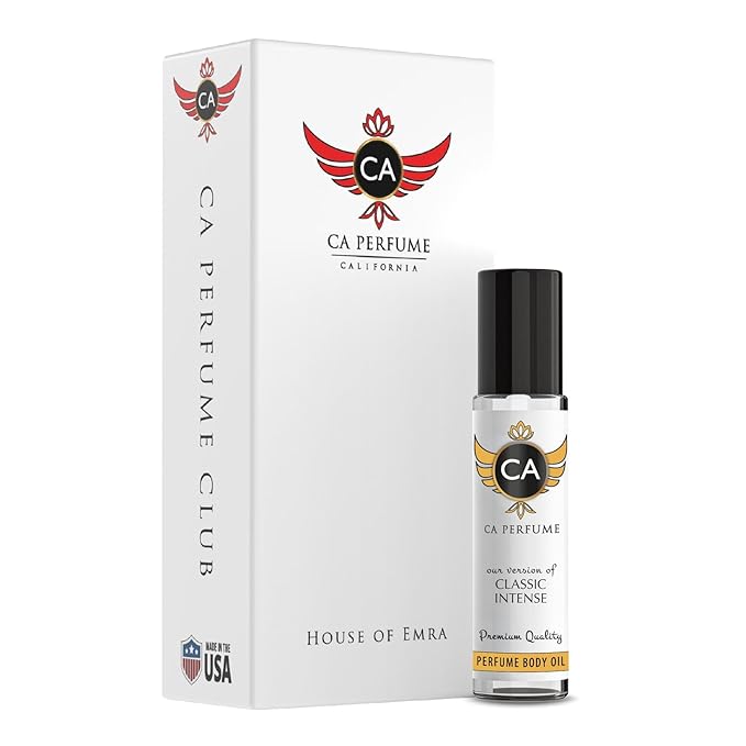 CA Perfume Impression of Classic Intense for Women Eau De Parfum Amber Floral Scent Long Lasting Perfumes for Women Travel Size TSA Ready for Day and Night Wear 0.33 Fl Oz 10ml