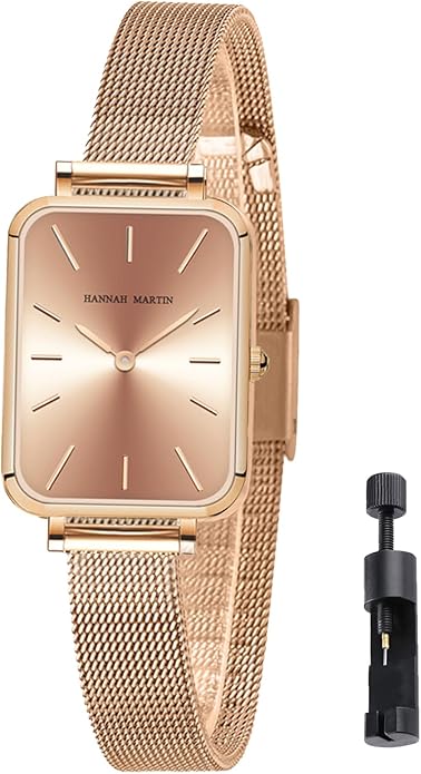 HANNAH MARTIN Watches for Women Waterproof Ladies Analog Quartz Wrist Watches Stainless Steel Band Fashion Dainty Female Watch Luxury Bracelet Diamond