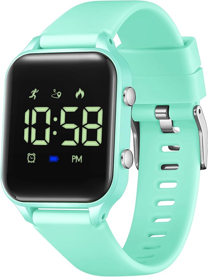L LAVAREDO Kids Digital Watches for Boys Girls,Waterproof Sport Watch with Pedometer Stopwatch Vibration Alarm for Ages 5-13,No App Fitness Tracker Watch for Kids Teens Birthday Christmas Gifts