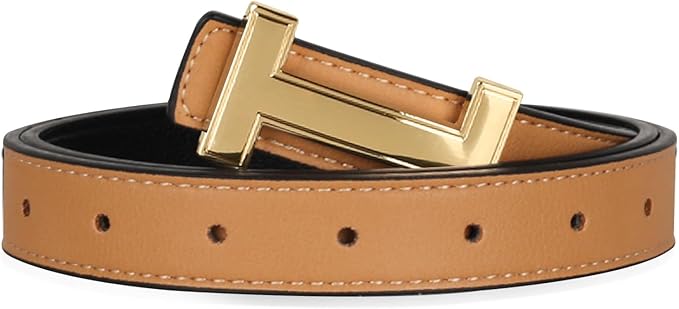 Relang Women's Belts with Gold Buckle, Fashion Waist Band, Elegant Ladies' Belt, Gift for Women
