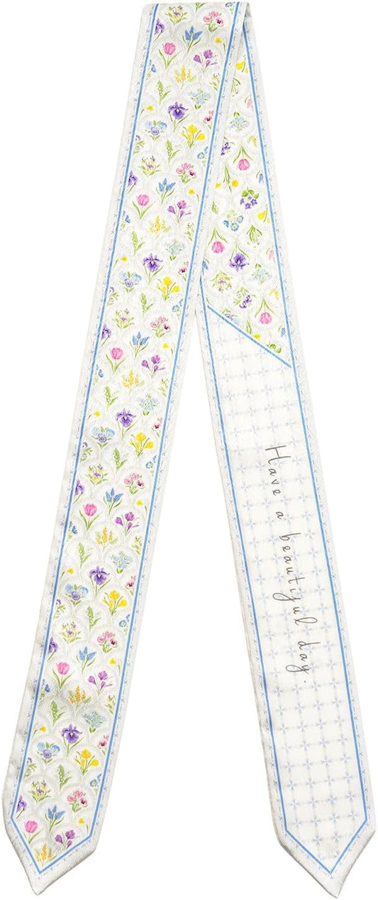 1 Pack Purse Scarf Handbags Skinny Twill Hair Scarves Narrow Neck Scarf Band Women Fashion Accessories Bag Charms