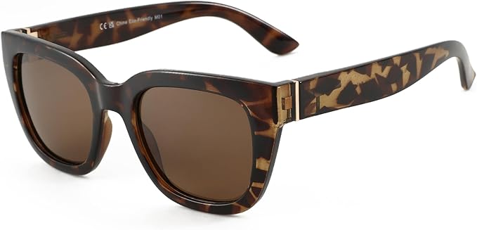 ZENOTTIC Retro Square Polarized Sunglasses for Women Vintage Sun Glasses UV400 Protection Trendy Shades Fashion Style