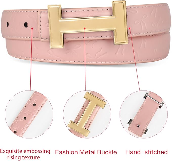 Relang Women's Belts with Gold Buckle, Fashion Waist Band, Elegant Ladies' Belt, Gift for Women