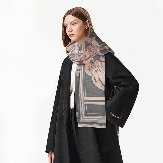 EXTREE Scarfs for Women Pashmina Silky Shawl Wrap for Evening Dressing Blanket Open Front Poncho Cape