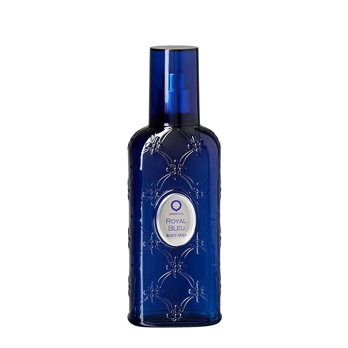 Orientica Luxury Collection Royal Bleu Body Mist – Bergamot, Lavender, Green Apple, Mandarin, PepperViolet, Jasmine, Geranium, Cardamom, Patchouli - Arabic Perfume for Men & Women - 8 oz / 236 ml