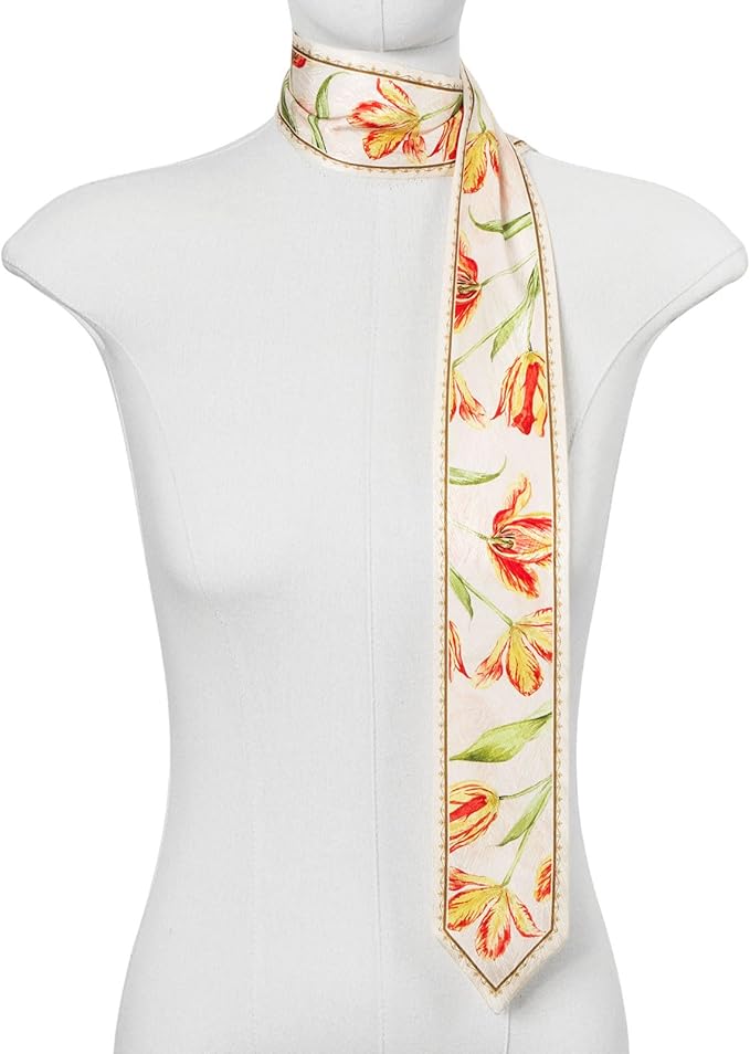 1 Pack Purse Scarf Handbags Skinny Twill Hair Scarves Narrow Neck Scarf Band Women Fashion Accessories Bag Charms