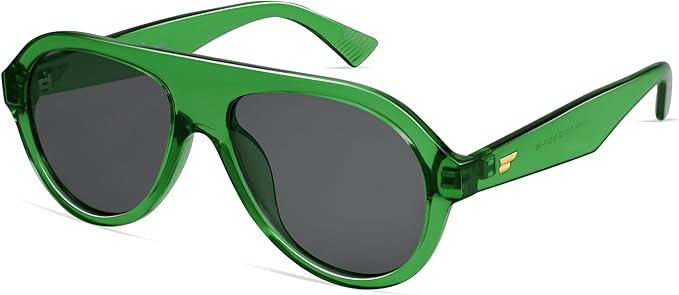 VANLINKER Retro Aviator Polarized Sunglasses for Men Women Trendy 70s Vintage Plastic Frame Sun Glasses VL9750