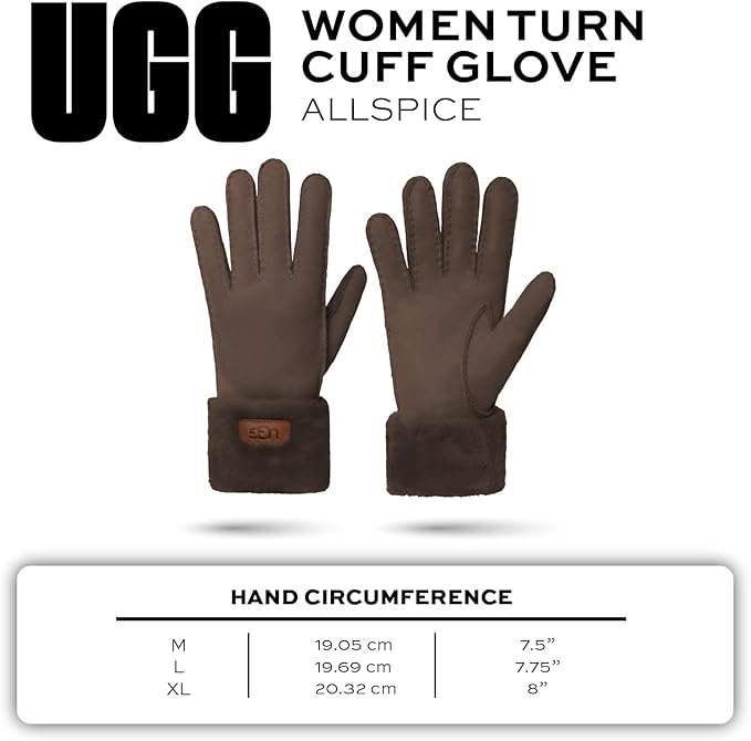 UGG womens Turn Cuff Water Resistant Sheepskin Gloves