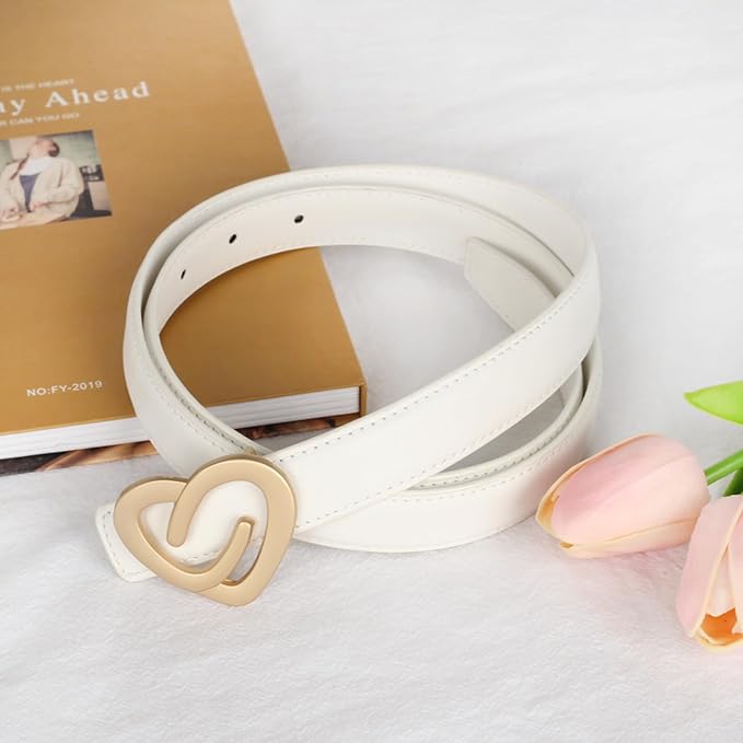 Relang Women's Belts with Gold Buckle, Fashion Waist Band, Elegant Ladies' Belt, Gift for Women