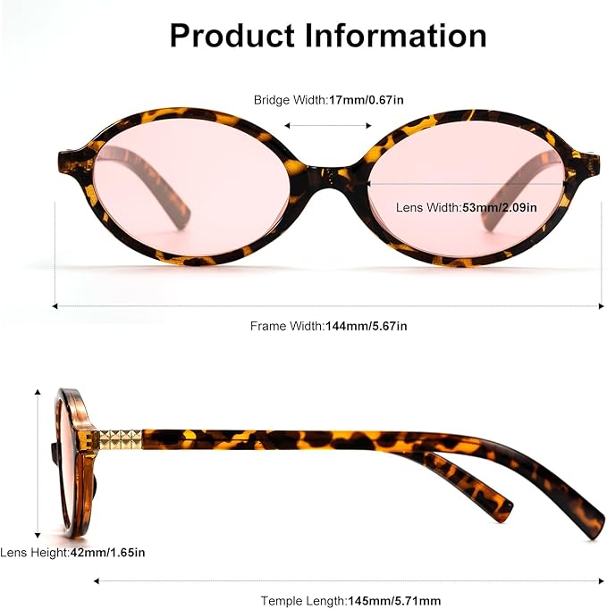 Retro Oval Sunglasses for Women Vintage 90s Y2K Trendy Designer Sun Glasses