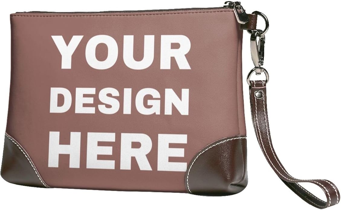 Custom Leather Wristlet Personalized Wallets For Women Men Wristlet Handbags Customized Clutch Purses For Women