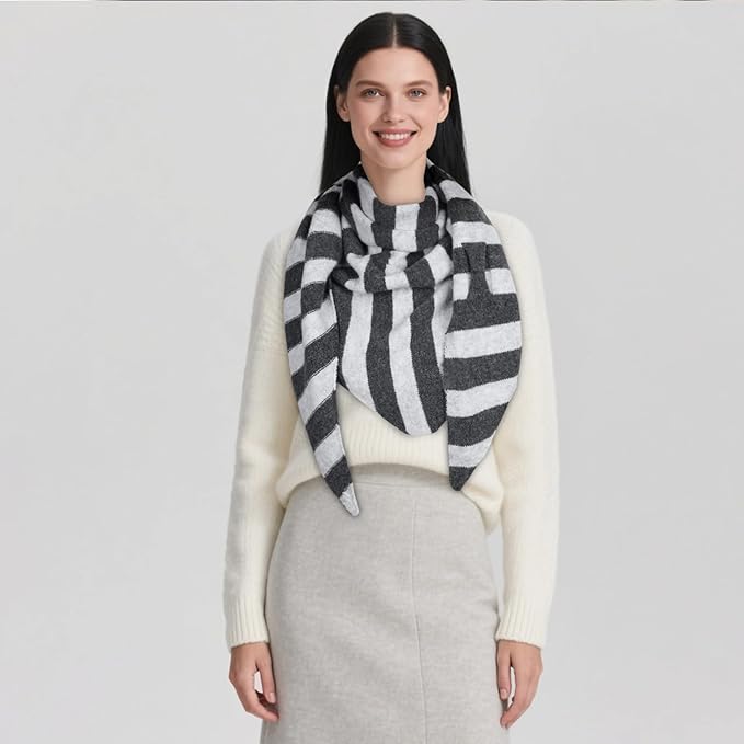 EXTREE Scarfs for Women Pashmina Silky Shawl Wrap for Evening Dressing Blanket Open Front Poncho Cape