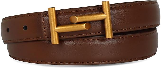 Relang Women's Belts with Gold Buckle, Fashion Waist Band, Elegant Ladies' Belt, Gift for Women