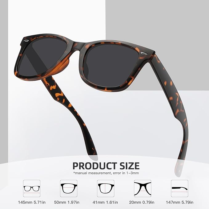 MEETSUN Polarized Sunglasses for Women Men Classic Retro Square Frame Driving Sun Glasses UV Protection