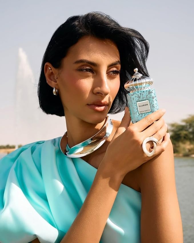 Matin Martin Illusion for Unisex - Arabian Perfume for Women & Men - Long Lasting Oriental Floral Fragrance with Musk & Vanilla Scent - Arabic Cologne - Travel Size - 3.4 oz EDP Spray