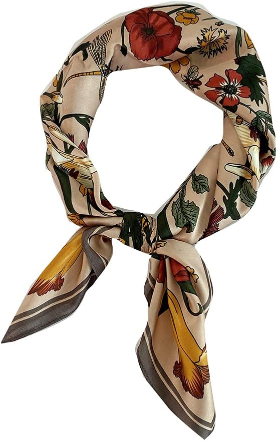 Livrerpi Silk Feeling Head Scarf Fashion Satin Hair Scarf Square Long Scarves for Women Gifts