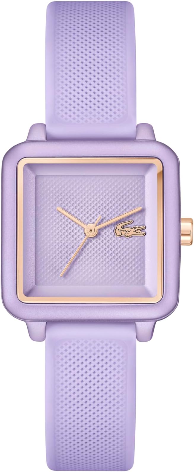 Lacoste.12.12 Flow Women's 3H Quartz Watch - Slim Silicone Strap - Square Case - Water Resistant up to 3ATM/30 Meters - Minimalist Elegance for Her - 26mm