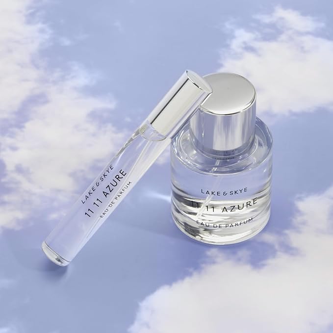 Lake & Skye 11 11 Azure Eau de Parfum Sample 0.06 fl oz (2ml) - Aquatic, Floral, Skin Musk, Clean, Vegan, Paraben-Free, Cruelty-Free