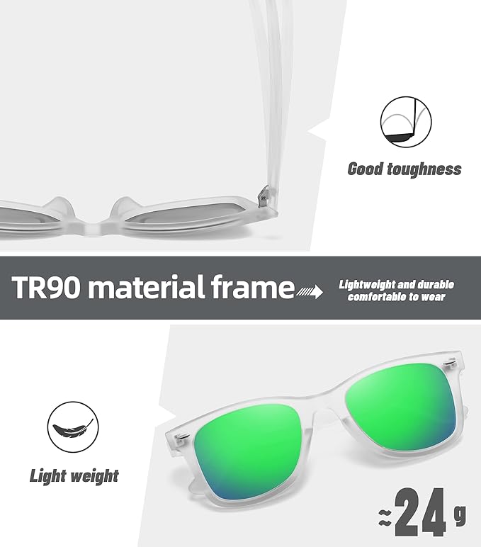 MEETSUN Polarized Sunglasses for Women Men Classic Retro Square Frame Driving Sun Glasses UV Protection