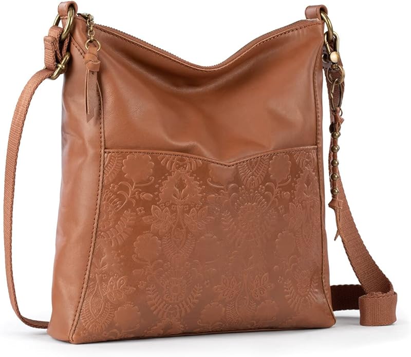 The Sak Lucia Crossbody Bag in Leather, Convertible Purse with Adjustable Strap