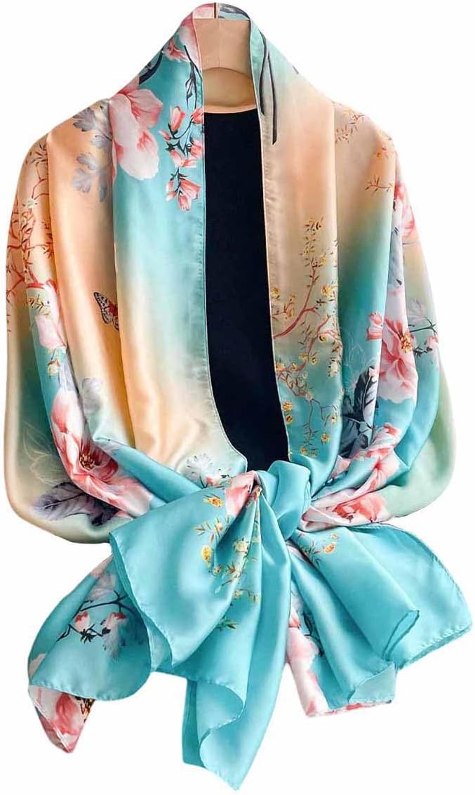 Xyueanlo Scarfs for Women Lightweight Scarves Fashion Print Floral Pattern Head Scarf Wraps Shawls