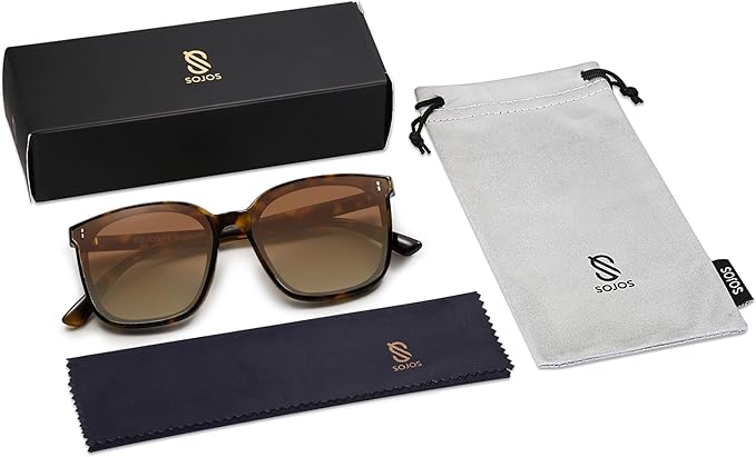 SOJOS Sunglasses for Women Men Vintage Style Shades SJ2157