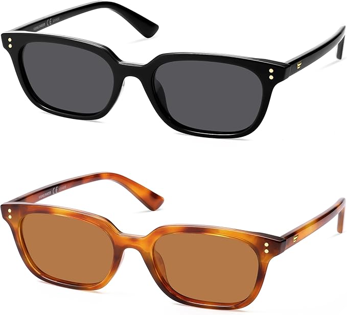 VANLINKER Polarized Trendy Small Slim Skinny Square Cat Eye Sunglasses for Women Men Retro Shades VL9862