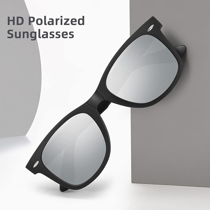 MEETSUN Polarized Sunglasses for Women Men Classic Retro Square Frame Driving Sun Glasses UV Protection