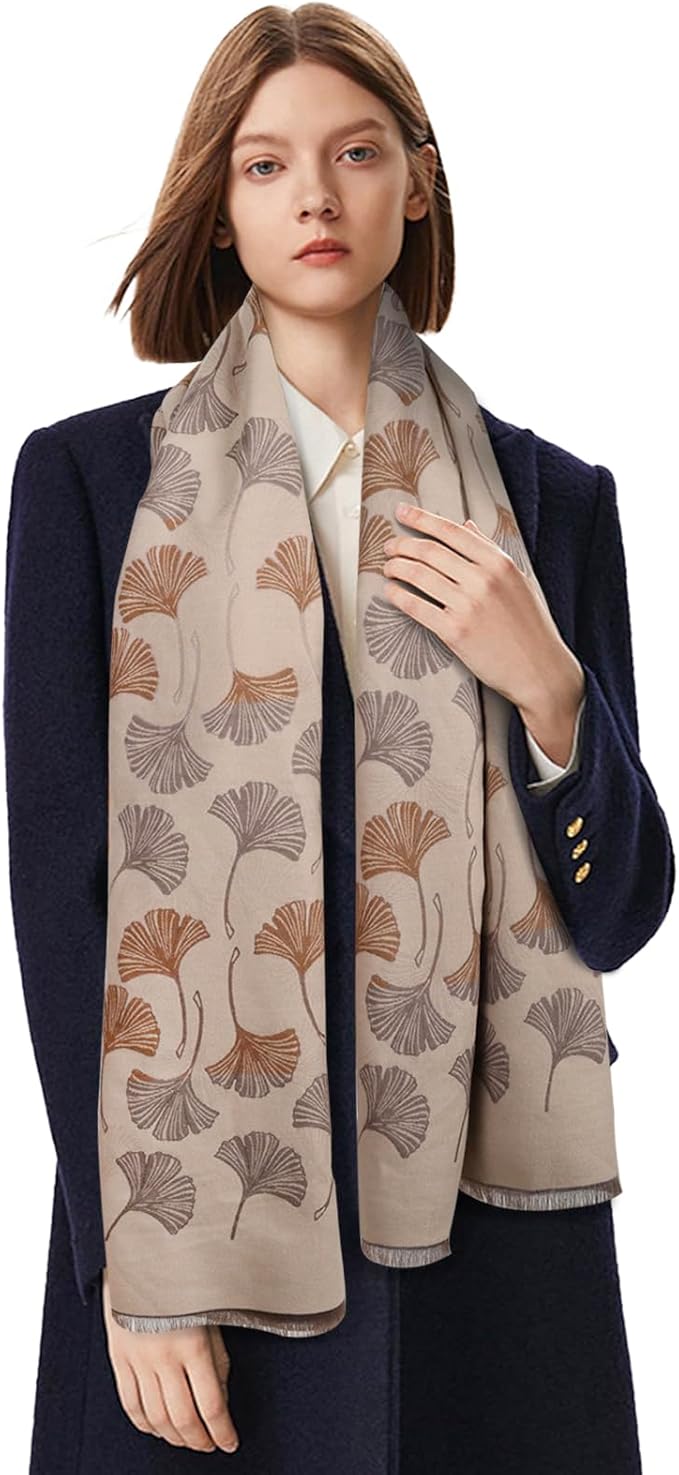 EXTREE Scarfs for Women Pashmina Silky Shawl Wrap for Evening Dressing Blanket Open Front Poncho Cape