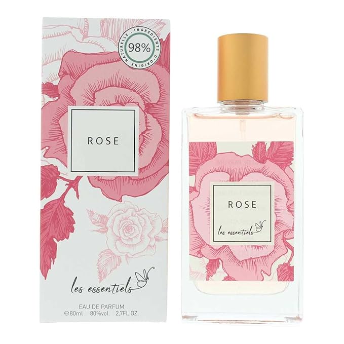 Les Essentiels Rose - Women Perfume - Floral Fragrance - Women's Fragrances with Lemon, Rose, Peony, Raspberry, and Ambered Wood - 2.7 oz