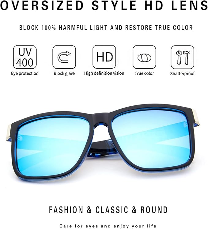 ANDOILT Sport Polarized Square Sunglasses