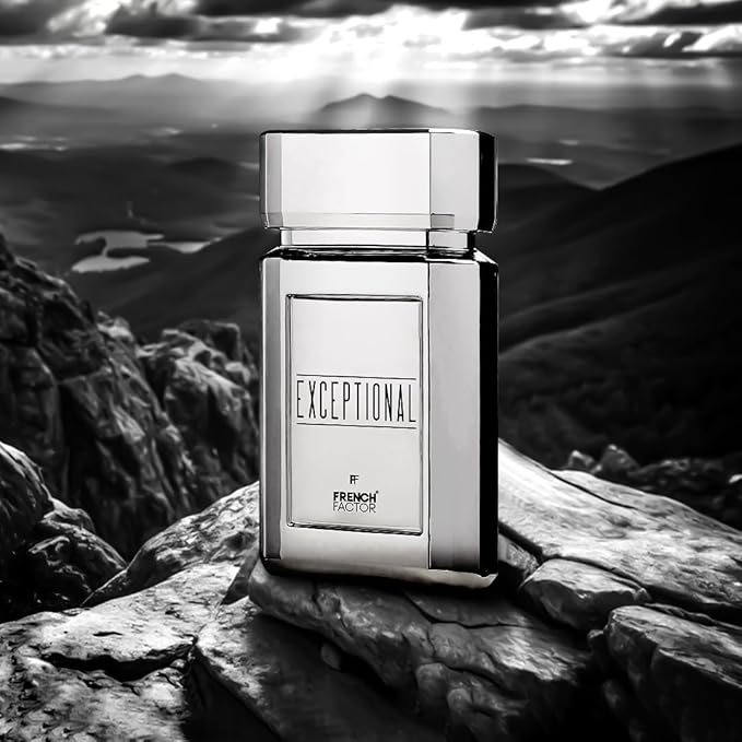 French Factor Exceptional Eau de Parfum for Men | 90ml Long-Lasting Woody Floral Chypre Fragrance with Patchouli, Cedarwood, Oak Moss, Bergamot, Amber, Leather & Musk