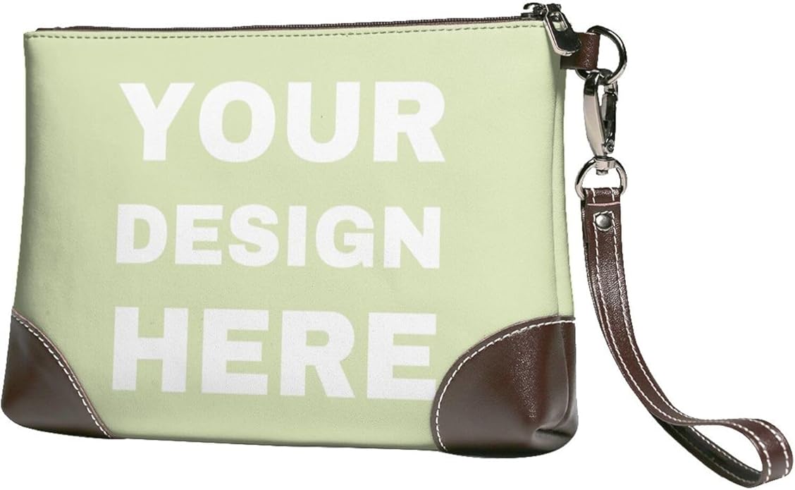 Custom Leather Wristlet Personalized Wallets For Women Men Wristlet Handbags Customized Clutch Purses For Women