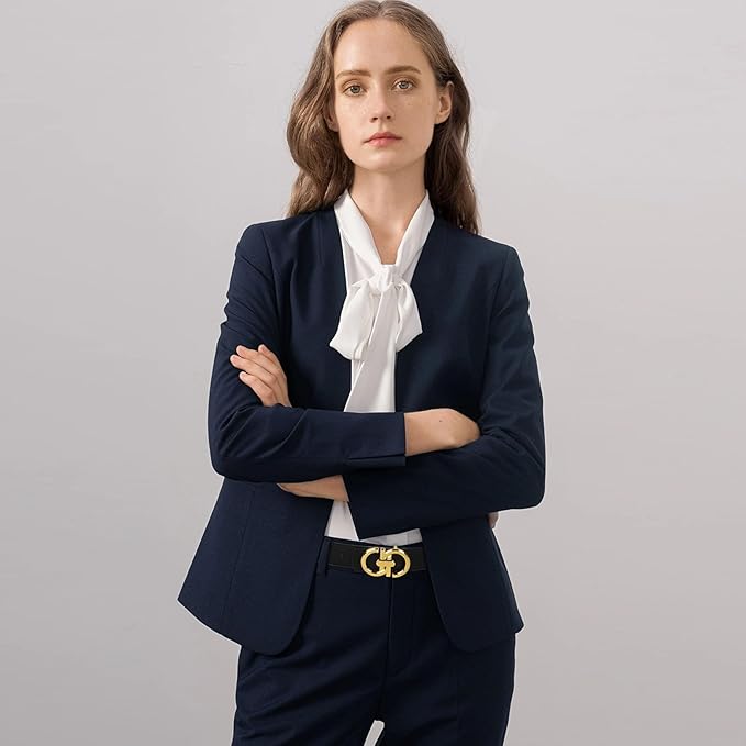 Relang Women's Belts with Gold Buckle, Fashion Waist Band, Elegant Ladies' Belt, Gift for Women