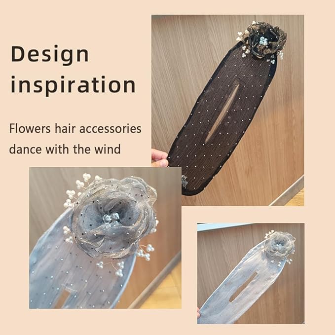 Ball Hair Clip Set - Bun Maker Twister, Lazy Curler, Easy Roll Tool, Flower Roller for Women Girls, Long Thick Hair Styling Accessories (2PCS-CD)