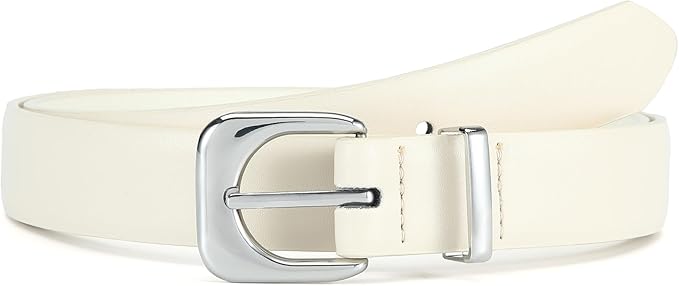 Earnda Belts for Women Faux Leather Waist Belt with Gold/Silver Buckle Casual Jeans Pants Dresses