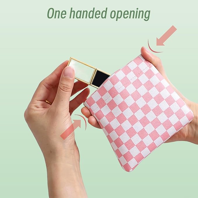 2 PCS Small Makeup Bag for Purse, Mini Portable Cosmetic Bags for Women, Coin Purse Lipstick Cosmetic Accessories Organizer, Small Travel Kit Storage Pouch