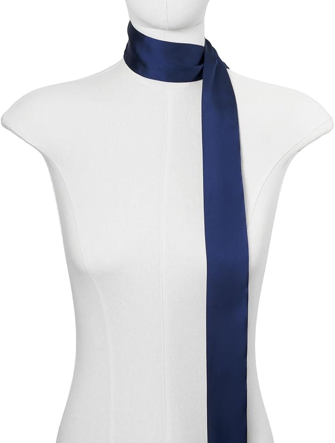 Solid Color Neck Scarf Purse Narrow Scarf Handbags Skinny Twill Hair Scarves Women Fashion Accessories Bag Charms