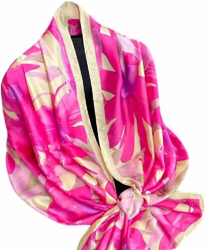 Pokeedioty Scarfs for Women Lightweight Head Scarf Fashion Scarves Elegant Floral Pattern Sunscreen Shawls and Wraps