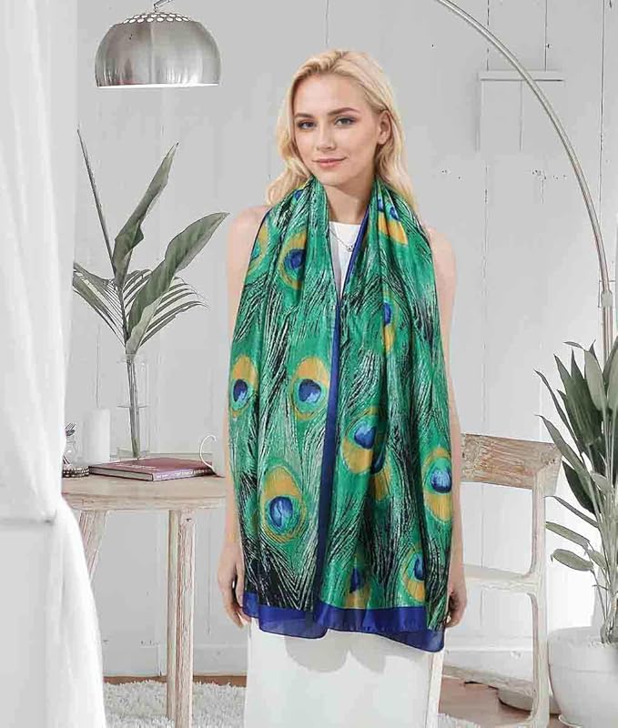 Xyueanlo Scarfs for Women Lightweight Scarves Fashion Print Floral Pattern Head Scarf Wraps Shawls