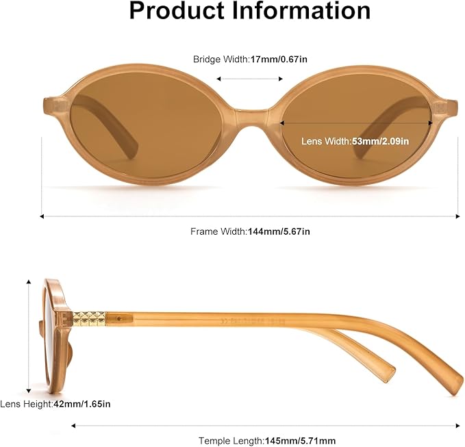 Retro Oval Sunglasses for Women Vintage 90s Y2K Trendy Designer Sun Glasses