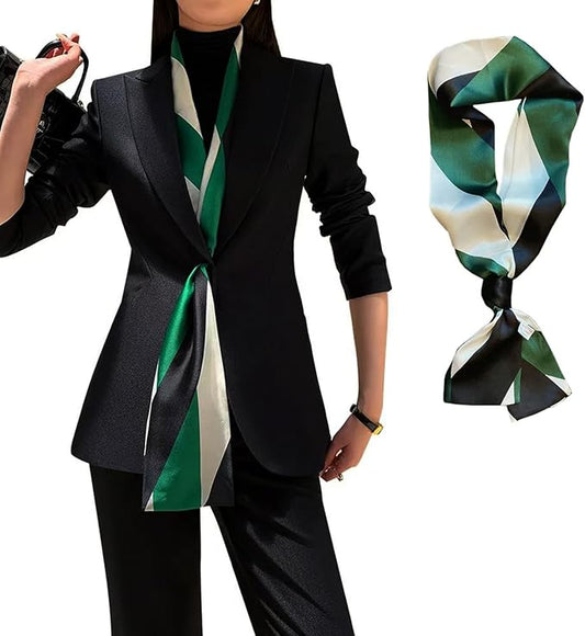 100% Mulberry Silk Ribbon Scarf for Hair Beach Head Wraps for Women Handbag accessories Necktie