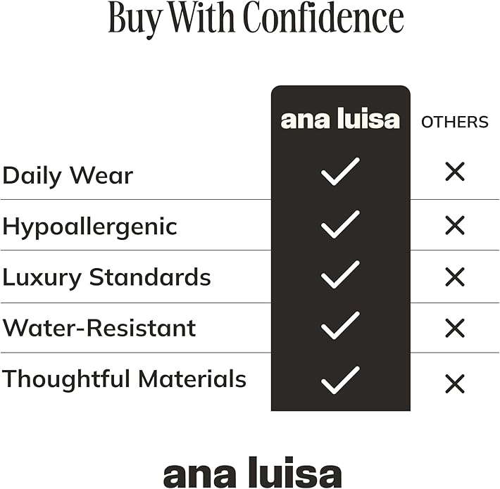 Ana Luisa Hoop Earrings for Women - 14K Gold Plated & Silver Rhodium Plated Assorted Earring Styles - Dainty, Small Gold Hoop Earrings - Hypoallergenic Tarnish-Free Jewelry - Gifts for Women