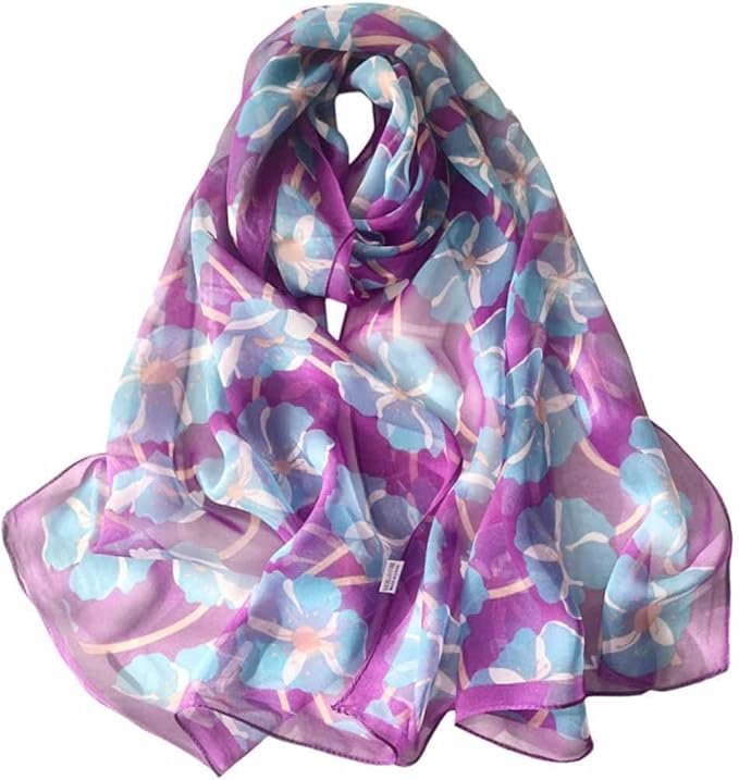 Xyueanlo Scarfs for Women Lightweight Fashion Floral Printed Scarves Neck Scarf Sunscreen Wraps Shawls