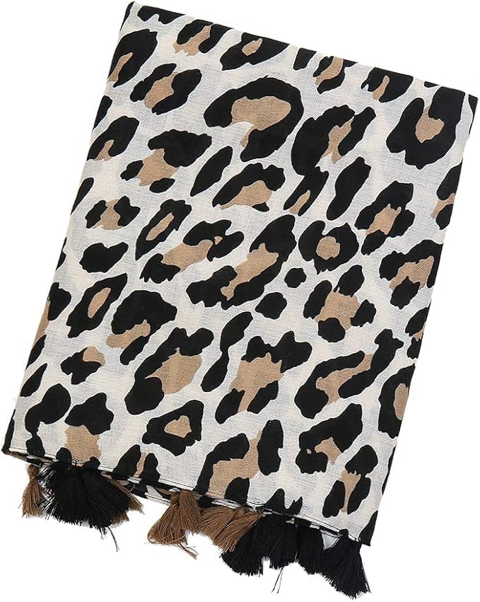 Yeieeo Boho Scarf for Women Lightweight Floral Printed Scarf Fall Winter Fashion Fringed Shawl