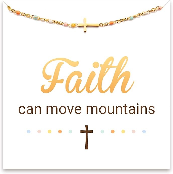 STORYJEWELLERY Christian Gifts for Women, Religious Confirmation and Baptism Gifts, Cross Bracelet for Women, Easter Gift, Encouragement Presents, Christian Jewelry