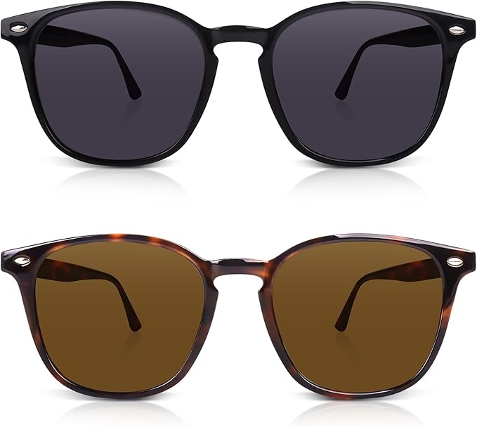 DrRelax Retro Sunglasses Womens Trendy Round Polarized Shades Sun Glasses
